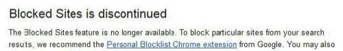 Google潫رBlocked SitesԤͼ