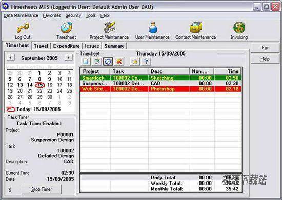 Timesheets MTS DƬ 01