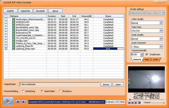 bvcsoft 3GP Video Converter Ԥͼ