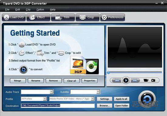 Tipard DVD to 3GP Converter ͼƬ 01