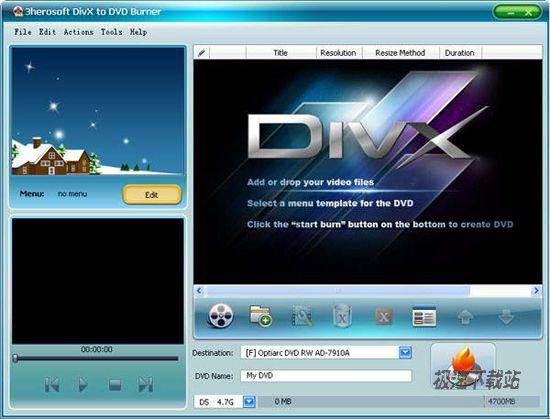 3herosoft DivX to DVD Burner ͼƬ 01