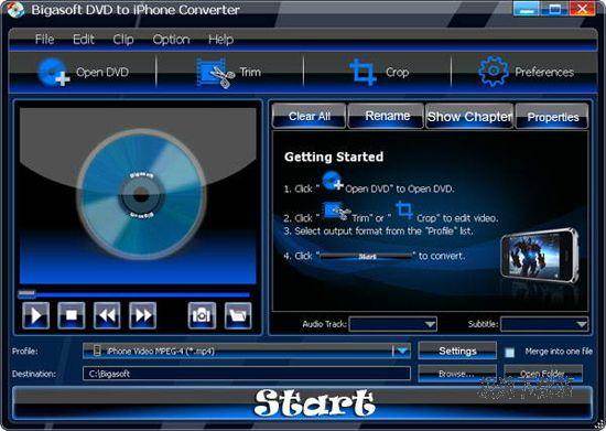 Bigasoft DVD to iPhone Converter ͼƬ 01