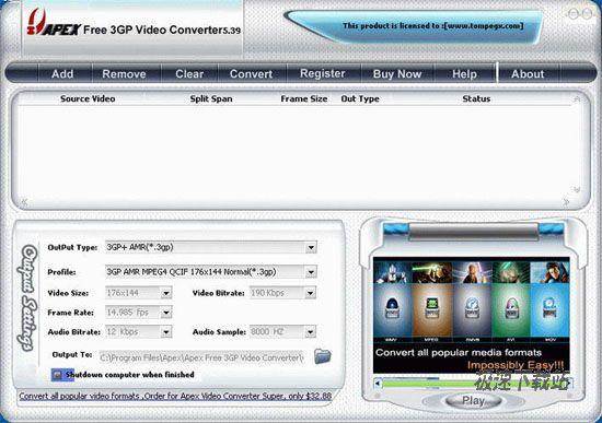 Apex Free 3GP Video Converter Ԥͼ