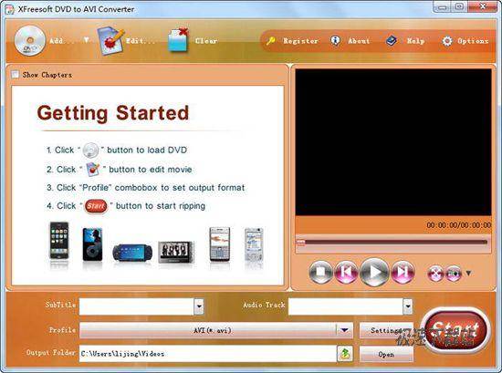 XFreesoft DVD to AVI Converter Ԥͼ