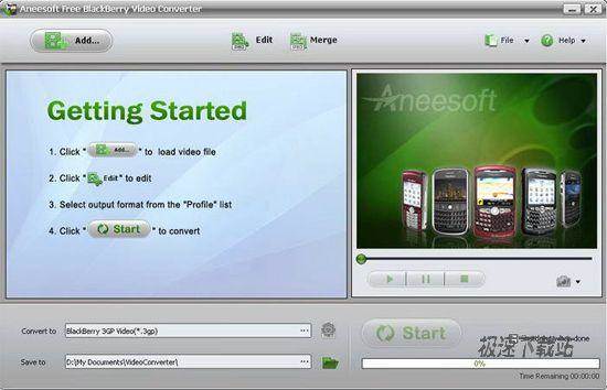 Aneesoft Free BlackBerry Video Converter Ԥͼ