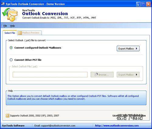 SysTools Outlook Conversion Ԥͼ