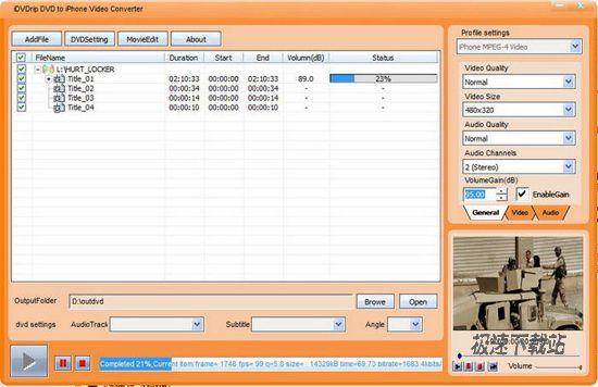 iDVDrip DVD to iPhone Converter ͼƬ 01