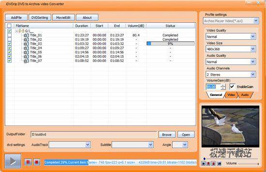 iDVDrip DVD to Archos Converter Ԥͼ