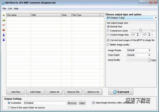 Ailt Word to JPG BMP Converter Ԥͼ