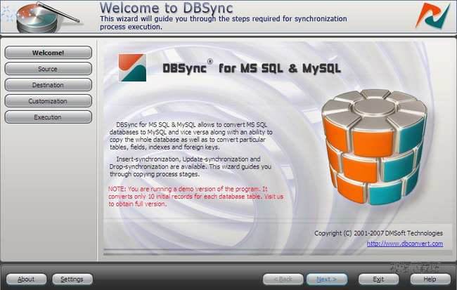 DBSync for MS SQL & MySQL Ԥͼ