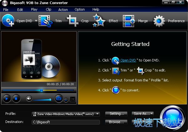 Bigasoft VOB to Zune Converter Ԥͼ